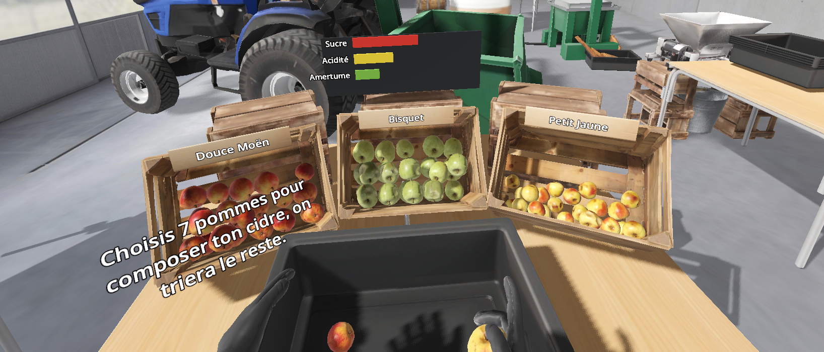 Illustration du panachage des pommes